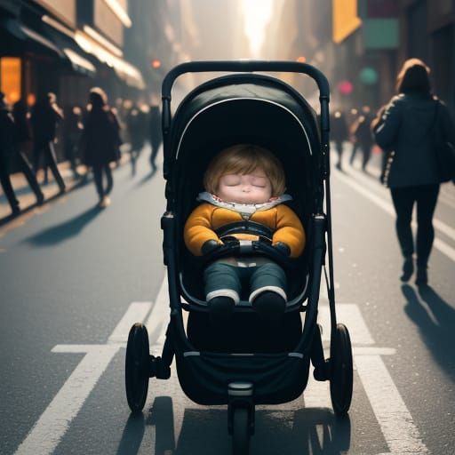 Serenity Amidst Chaos in Hyper-Realistic Digital Art