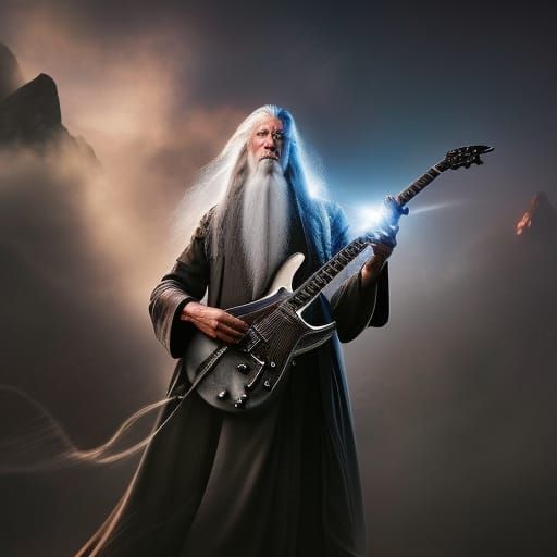 Gandalf Rocks the Galaxy: Electric Guitar Masterpiece