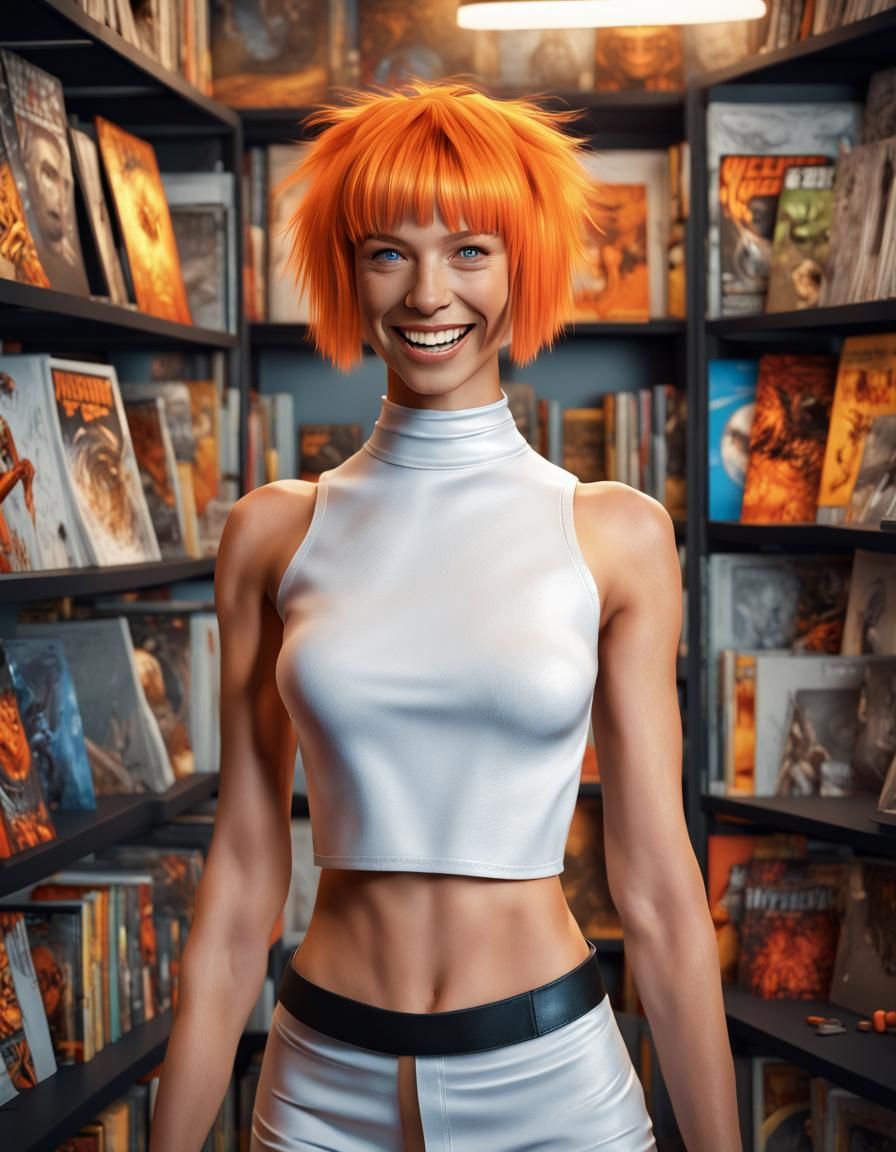 Leeloo Pixie Surrounded by Sci-Fi and Fantasy