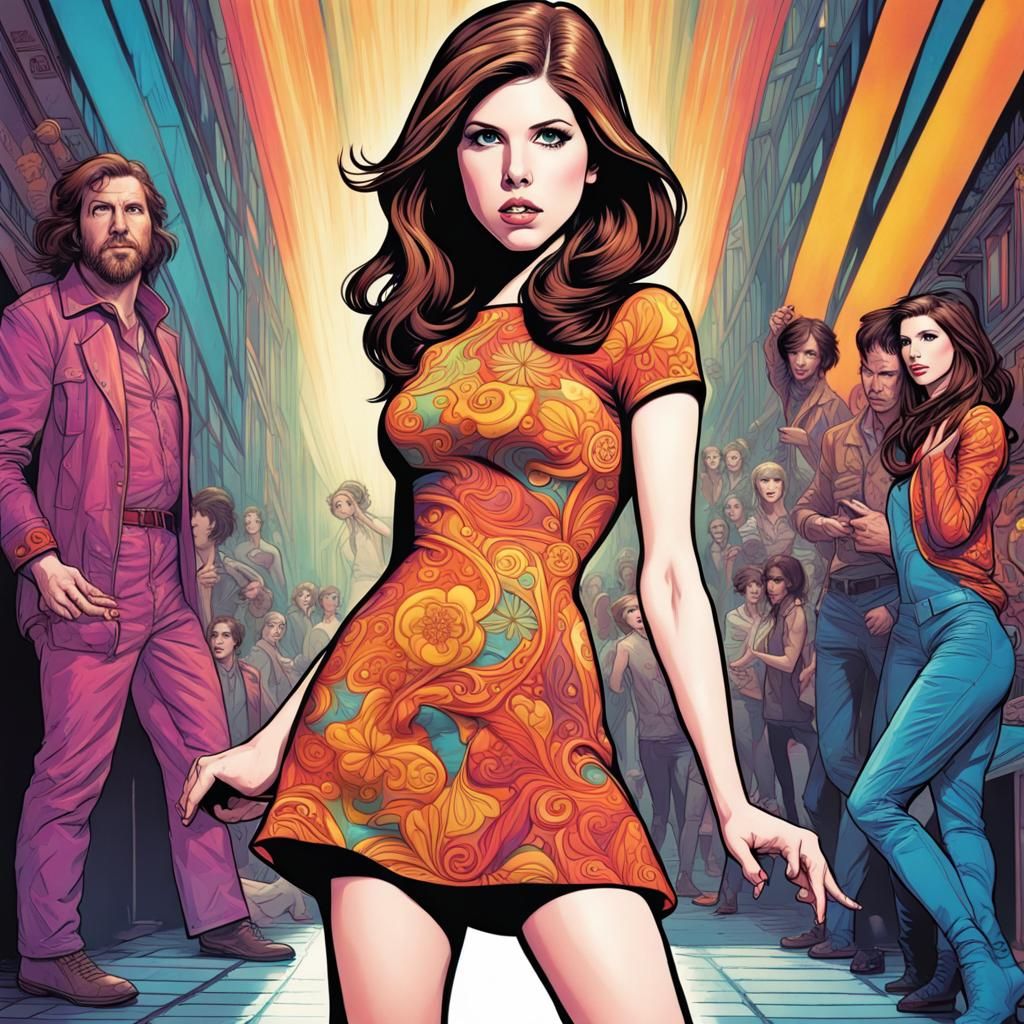 Anna Kendrick as 1960s Go-Go Dancer