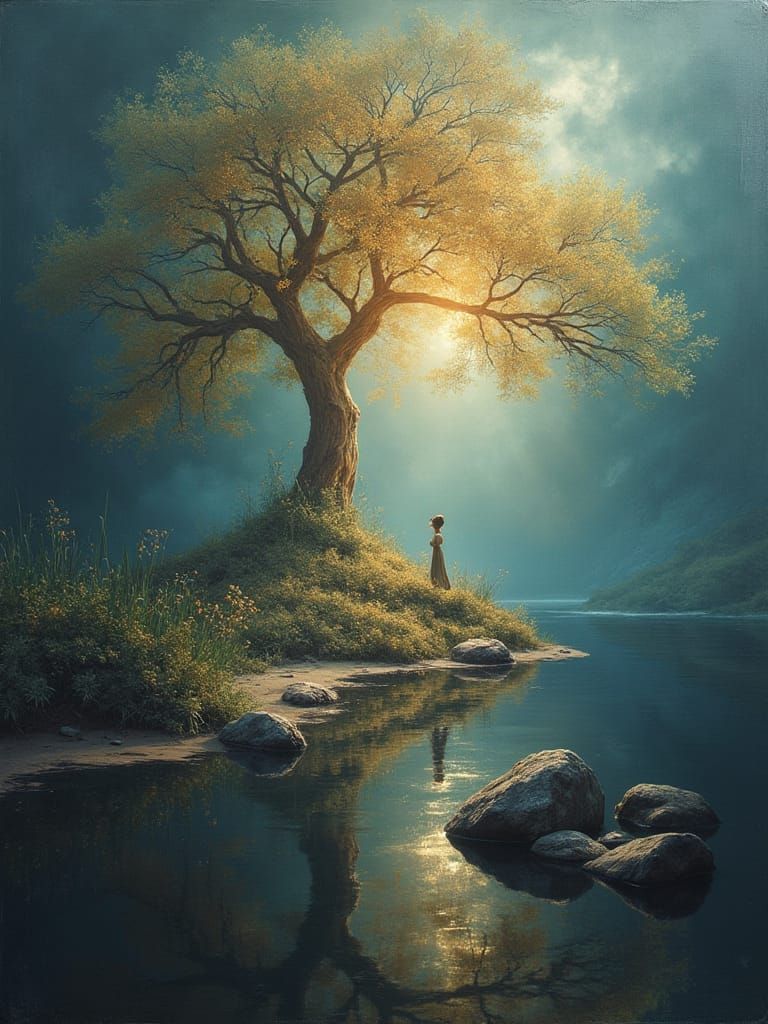 Abstract Dreamscape: Isolation in Split-Infinity, 8K