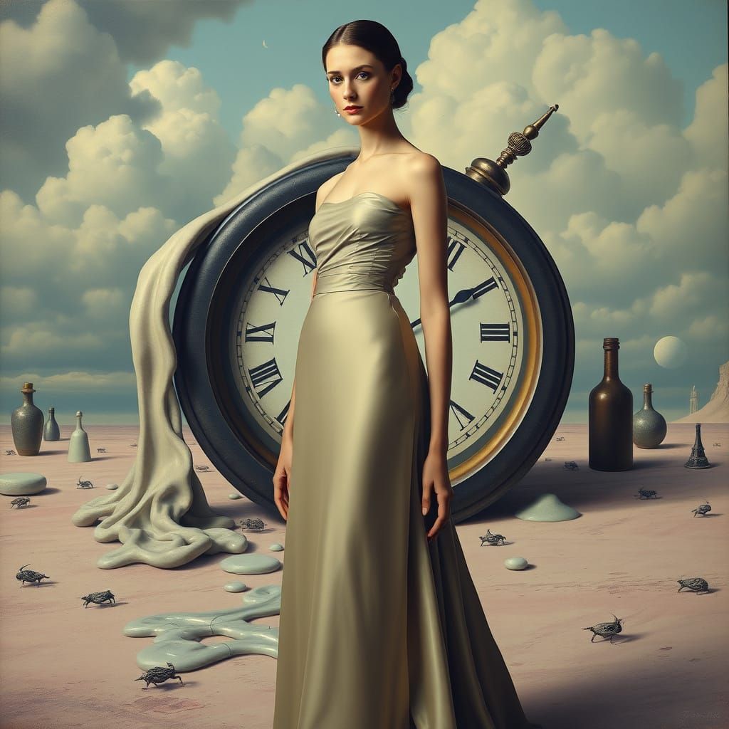 Dreamlike Surrealism with Elegant Figure