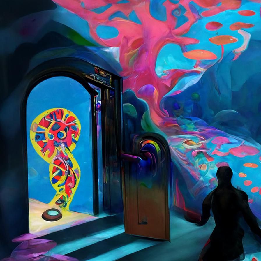 Psychedelic Secret Door to Perception: Digital Art