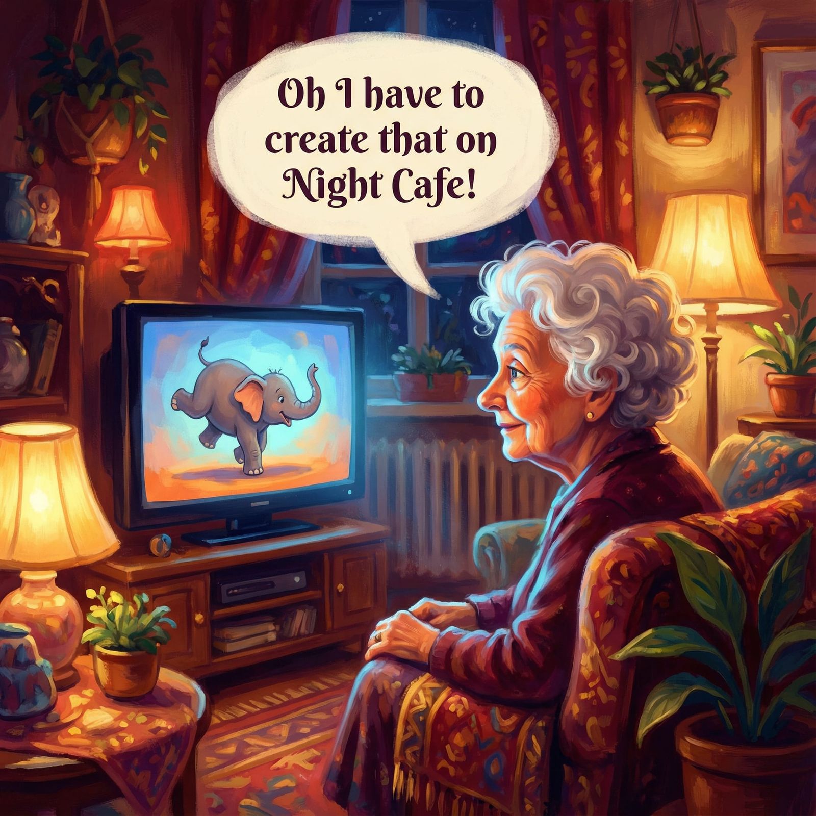 Woman Inspired by Elephant Handstand in Digital Art