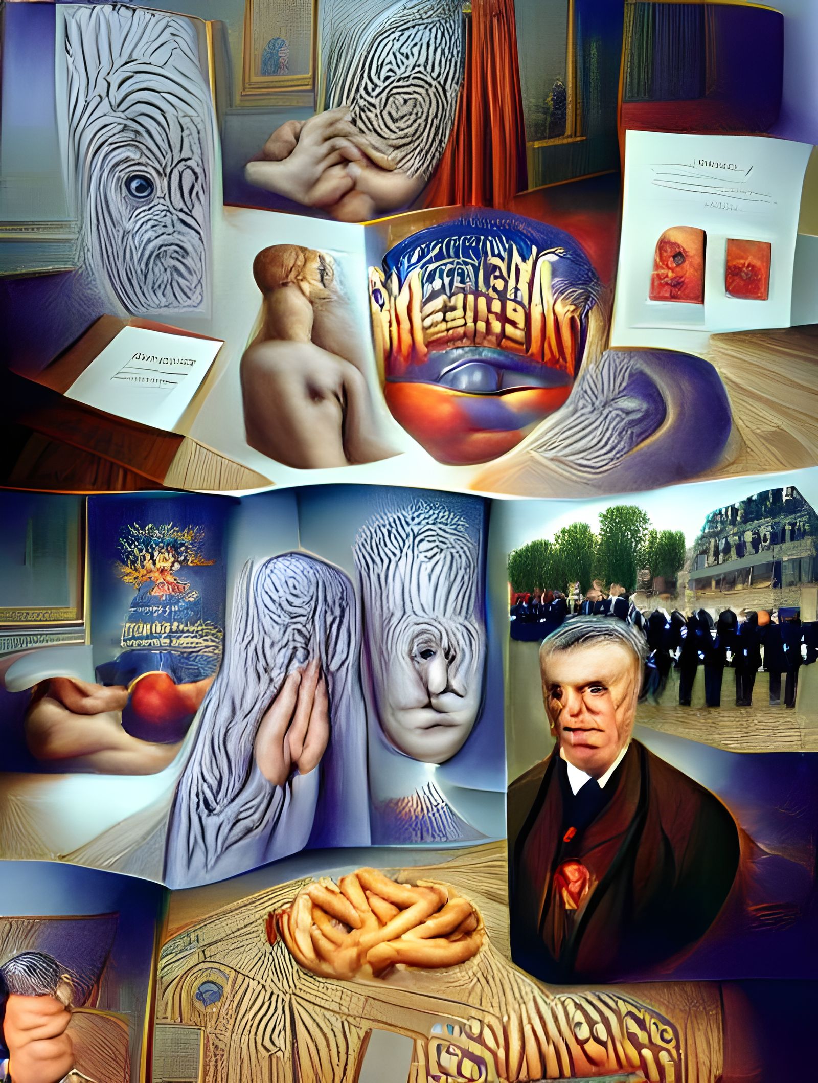 Surreal Mesmerism Principles in Magritte-Grey Style