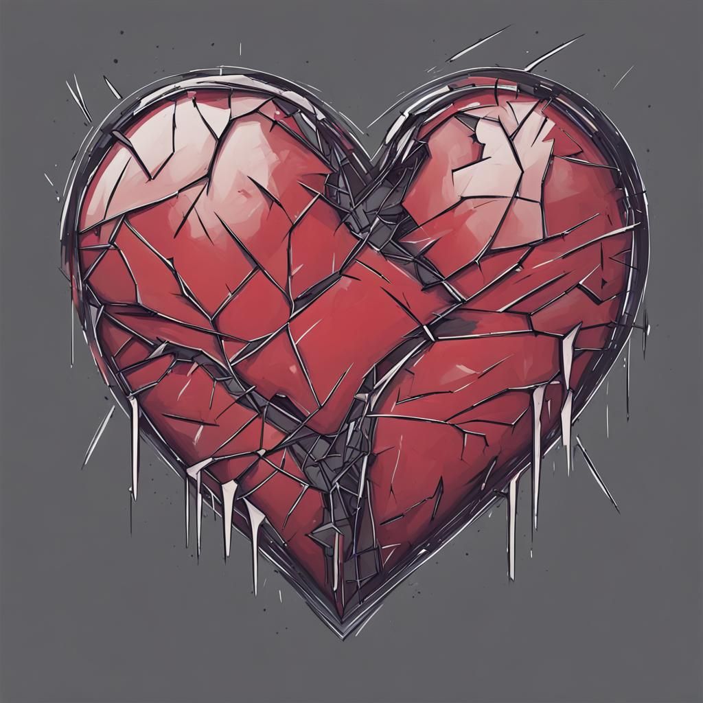 AI Image of a Person with a Broken Heart