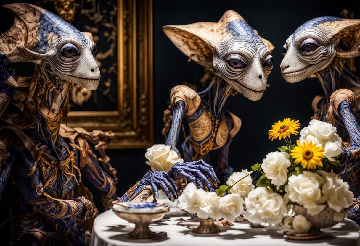 Photorealistic Aliens in Exotic Fashion: Masterpiece Photogr...