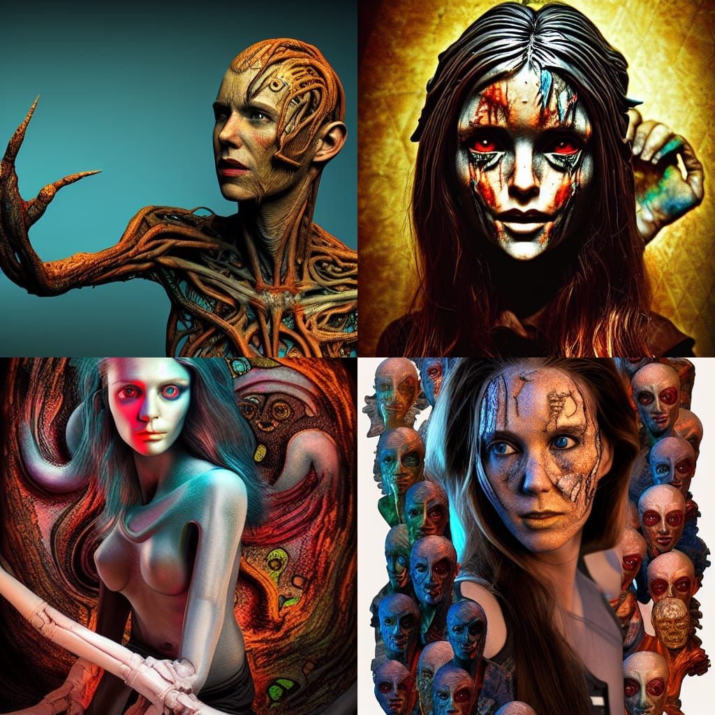 Viltrumite Portrait in Biopunk Style