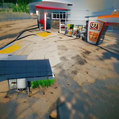 Rural Gas Station in 8K 3D Unreal Engine