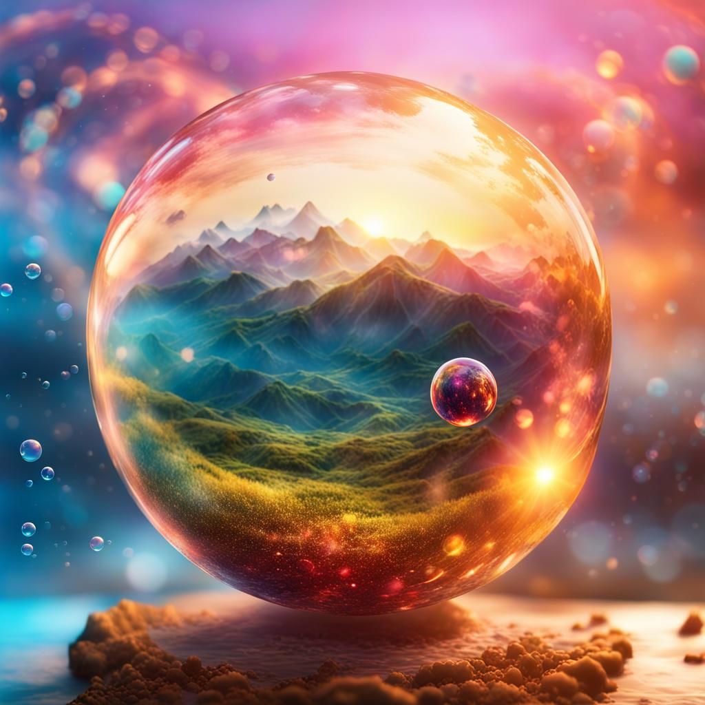 Magical Orb: Tiny Landscape in Glass Sphere