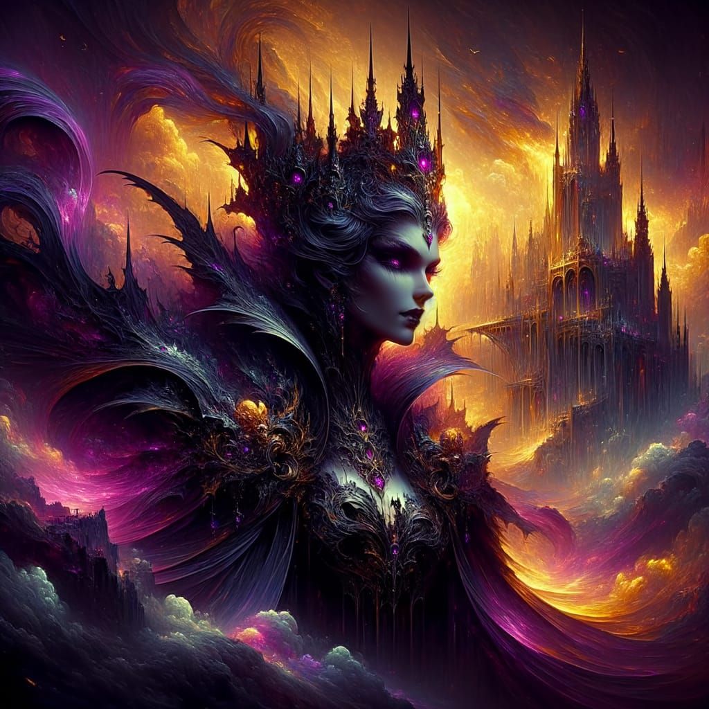 Dark Queen of Mortholme in Romanticism Style