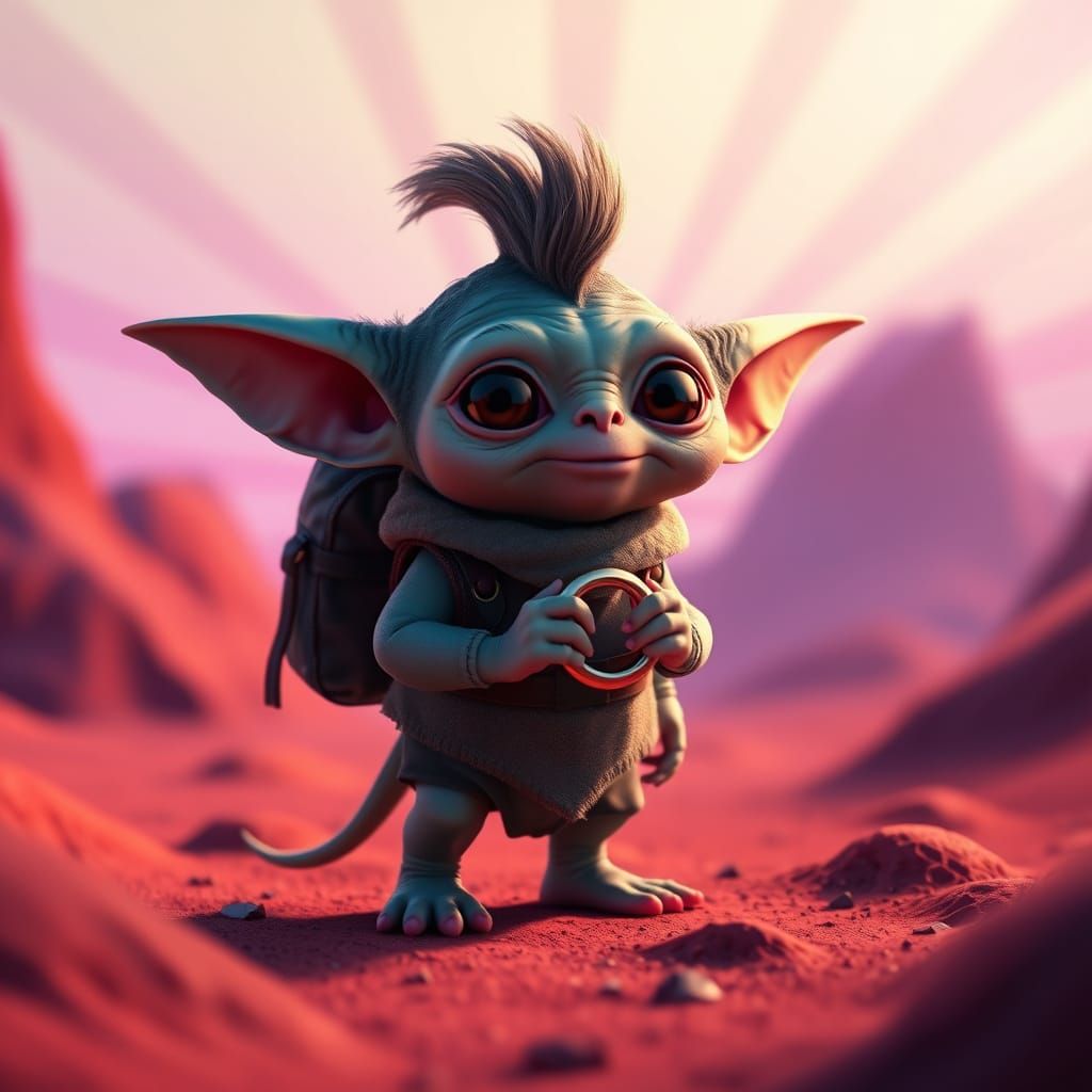 Frodo's Gremlin Baby in Pixar-Inspired 3D Art