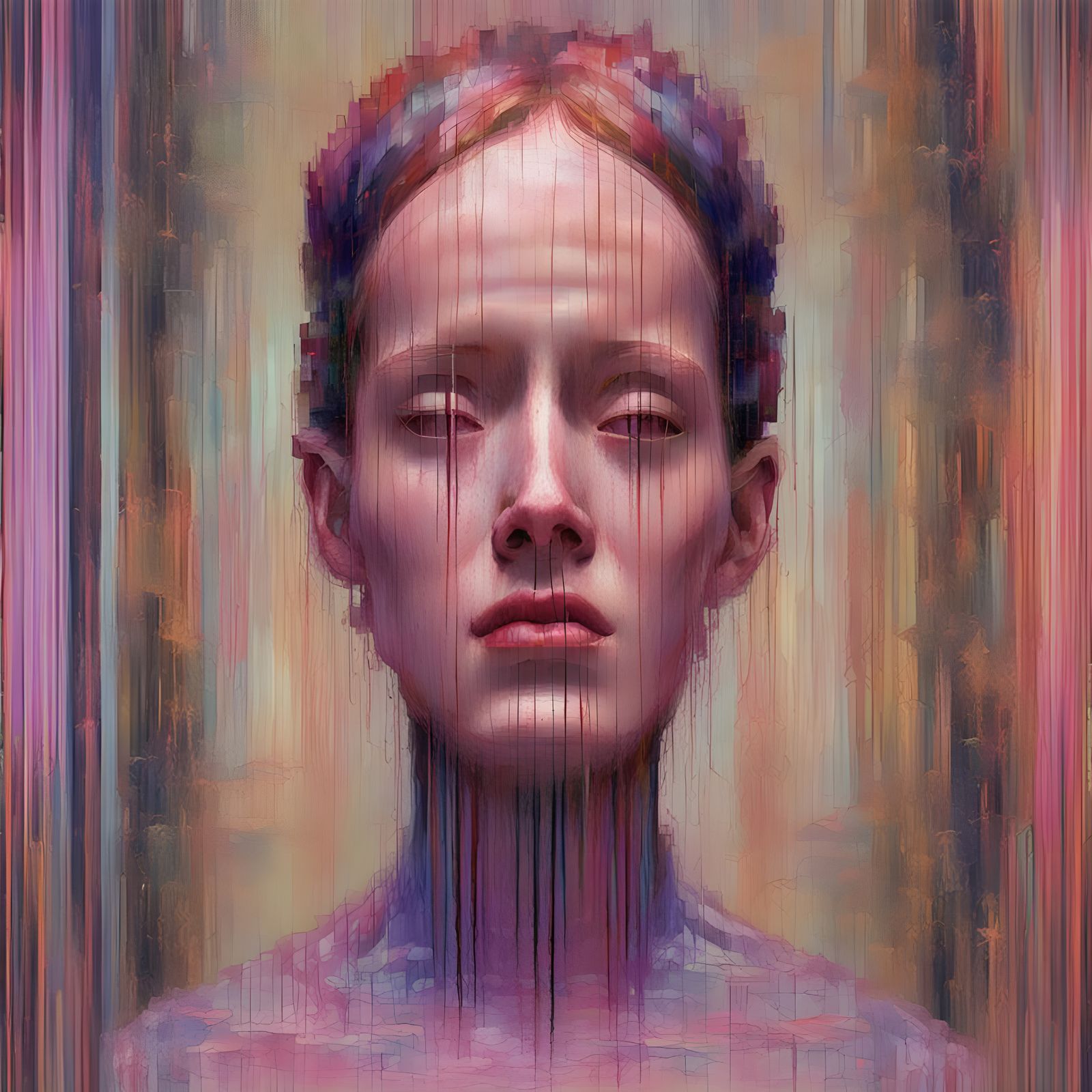 Distorted Glitch Art: An Uncanny Valley Dream