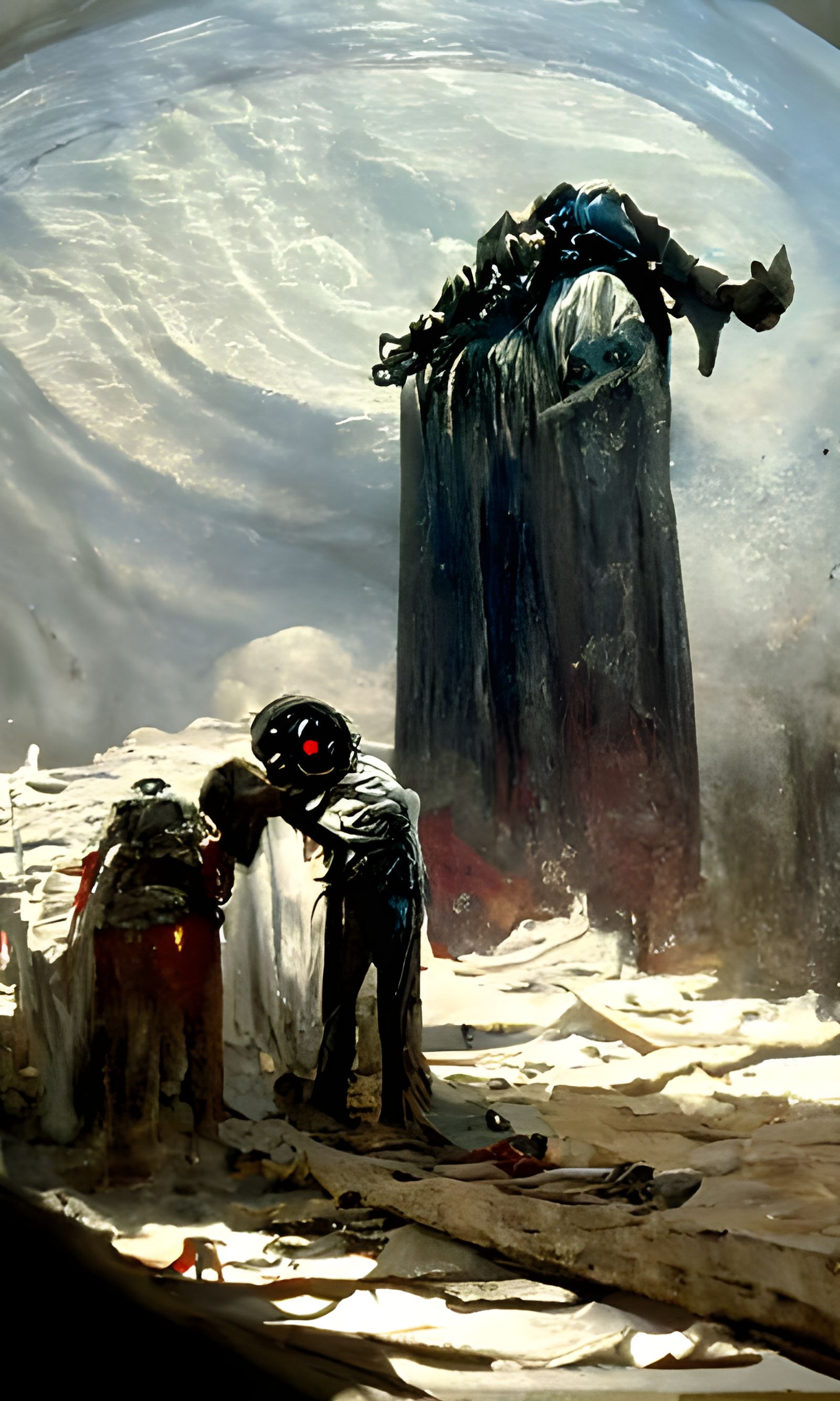 Gothic Horror Scene in Gustave Doré Style