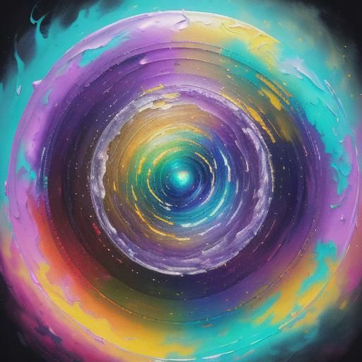 Rainbow Lit Poetry Scroll in Neo-Impressionist Style