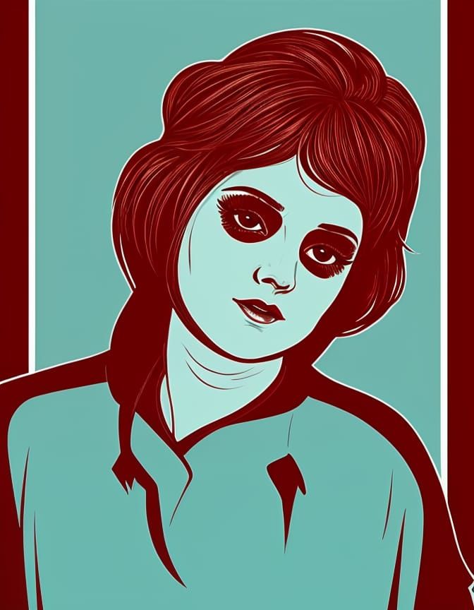 Archie-Style Comic with Art Nouveau Background and Vibrant R...