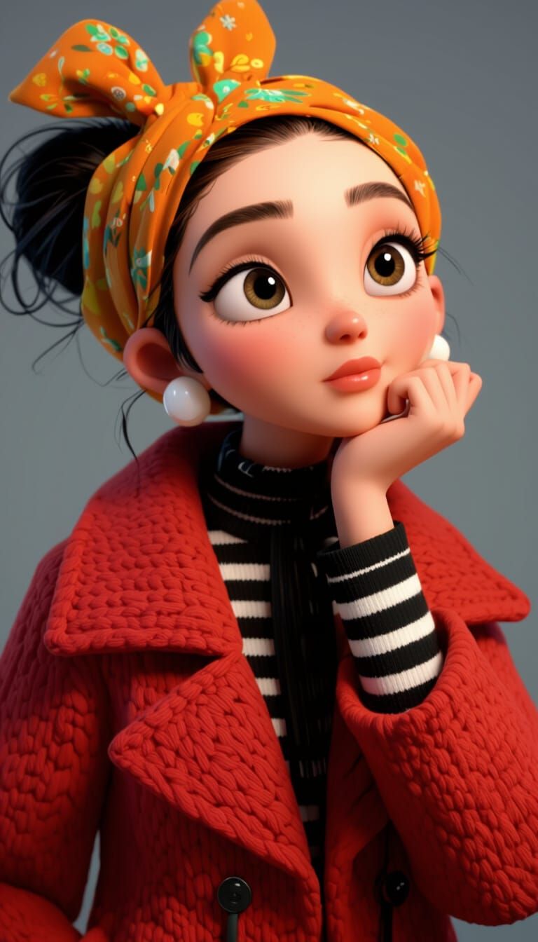 Stylized 3D Animated Character in Pixar Style