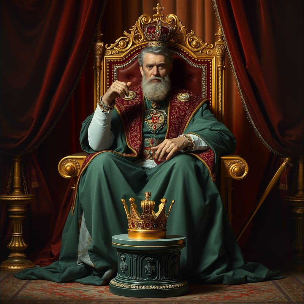 Regal Figure Asserts Dominance Without Crown