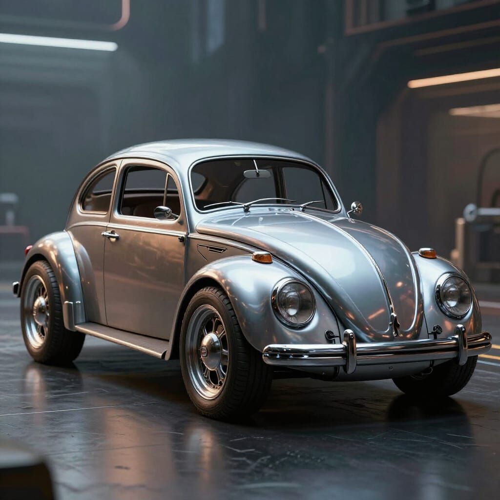 Futuristic Sci-Fi VW Beetle Hot Rod