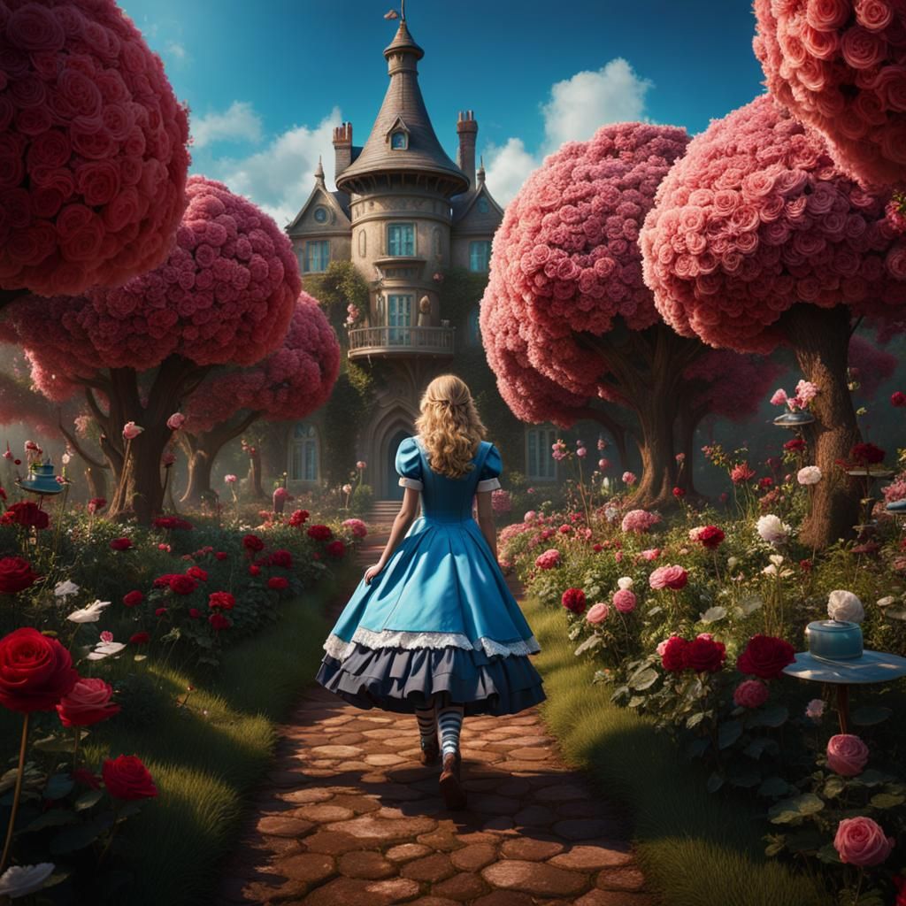 Alice in Wonderland Detailed Matte Painting