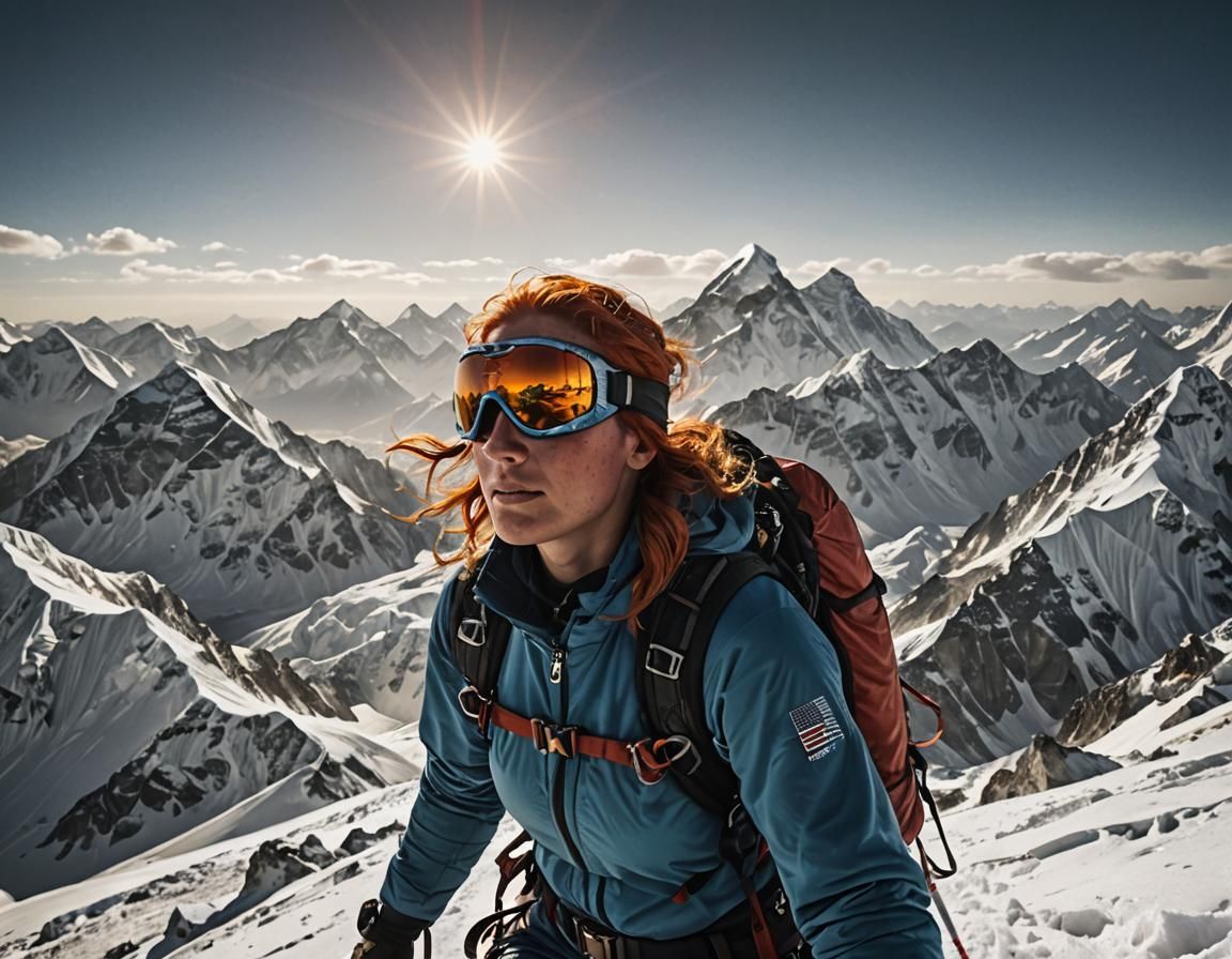 Woman Climbs Mount Everest: Adventure Photography
