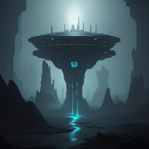 Free Runner Navigating Alien Maze in Biomechanical Style