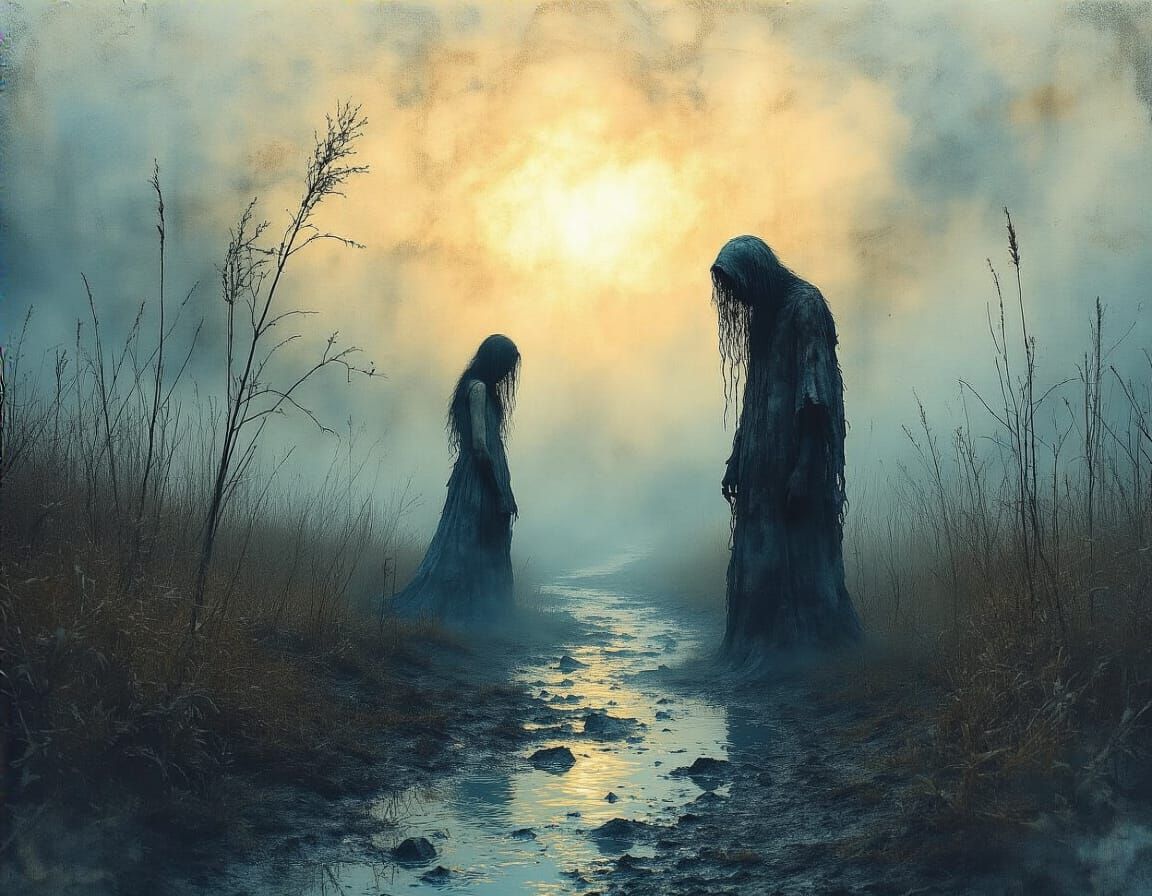 Charred and Rusty Liquified Muslin [lots of descriptive flow...