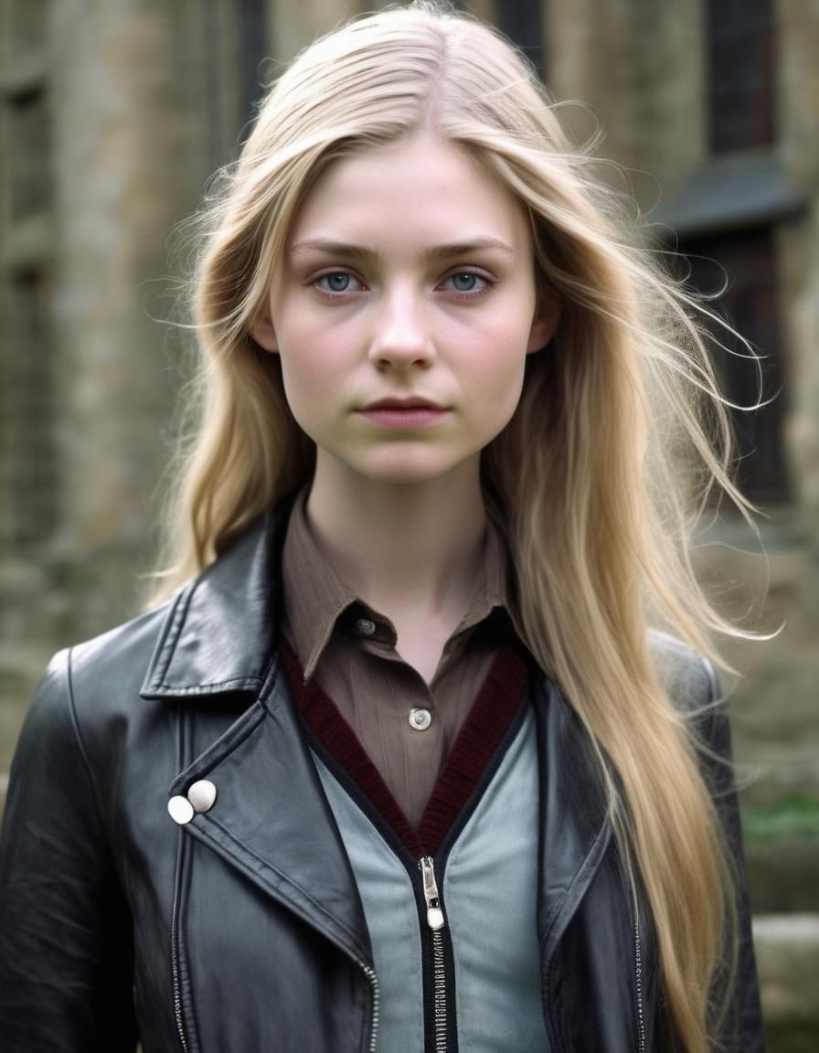 Fleur Delacour Portrait with Leather Jacket