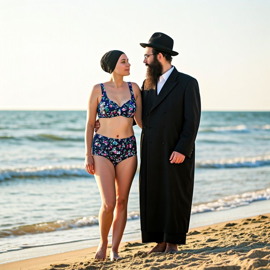 Romantic Beach Encounter in Photorealistic Style