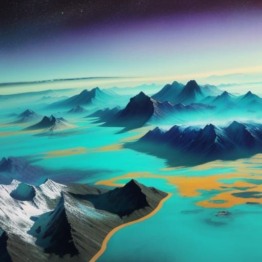 Vast Alien Planet Landscape at Dawn