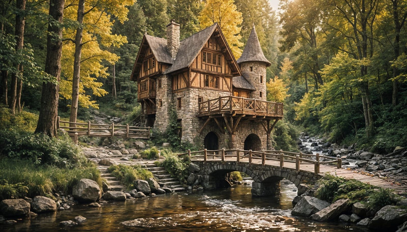 Rustic Castle in Whimsical Woods