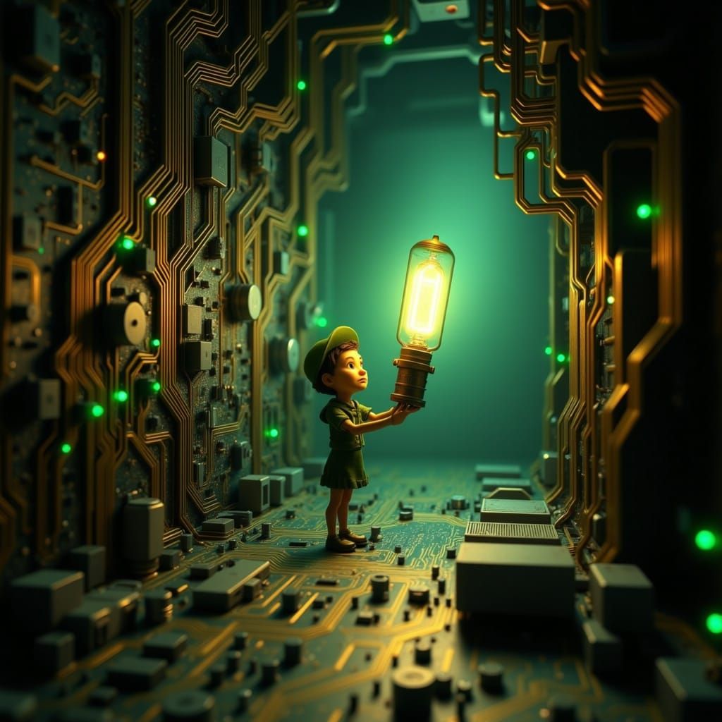 Arrietty Illuminates Circuit Maze with Glowing Lantern