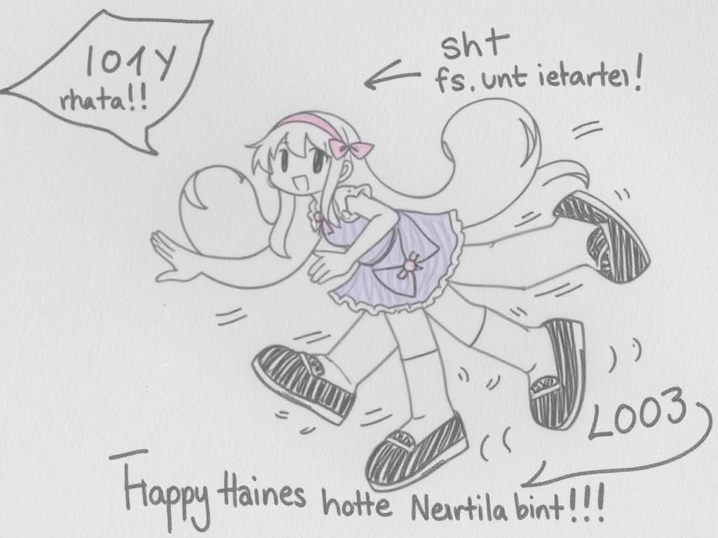 Cartoon Girl with Many Legs in Anime Style