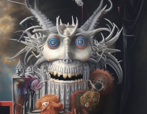 Dorky Monster Portrait in Bogomil's Universe