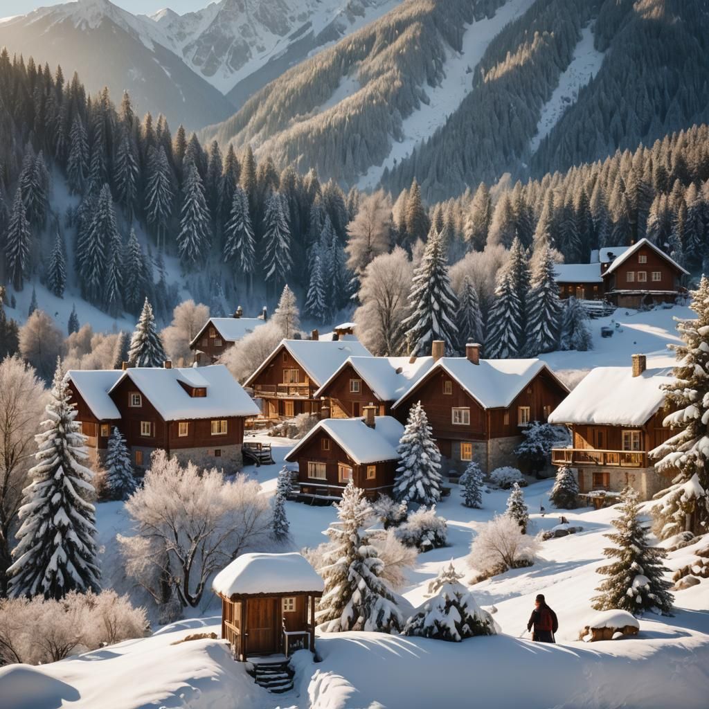 Christmas Magic in a Winter Wonderland Landscape