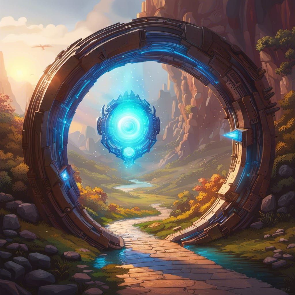 Interdimensional Portal Device: Hyperrealistic Concept Art