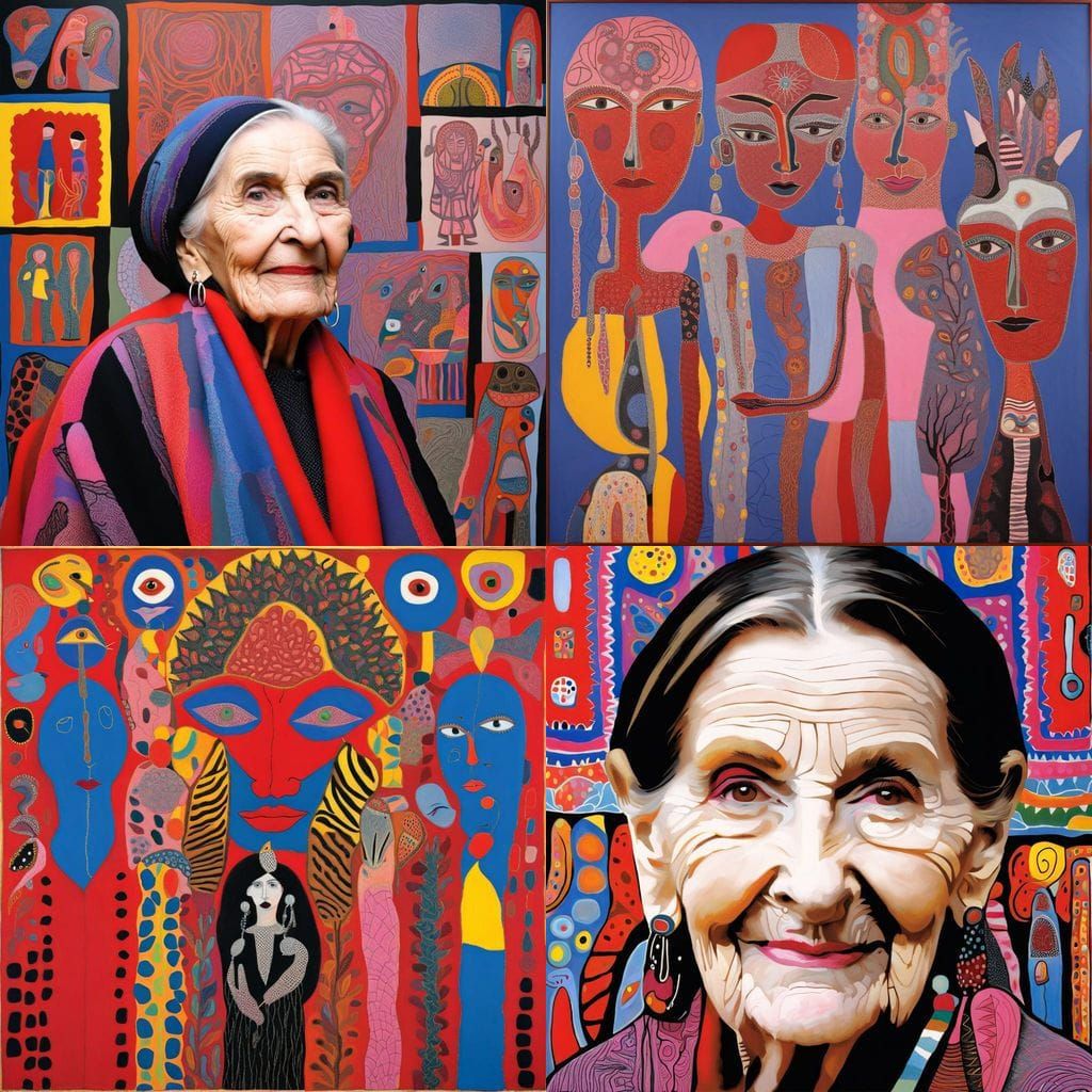 Inspirational Figure in a Vibrant, Expressive Style