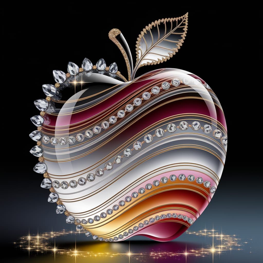 Gemstone Apple Inspired by Fabergé and Tiffany