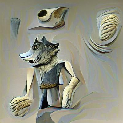 Anthropomorphic Wolf Digital Art