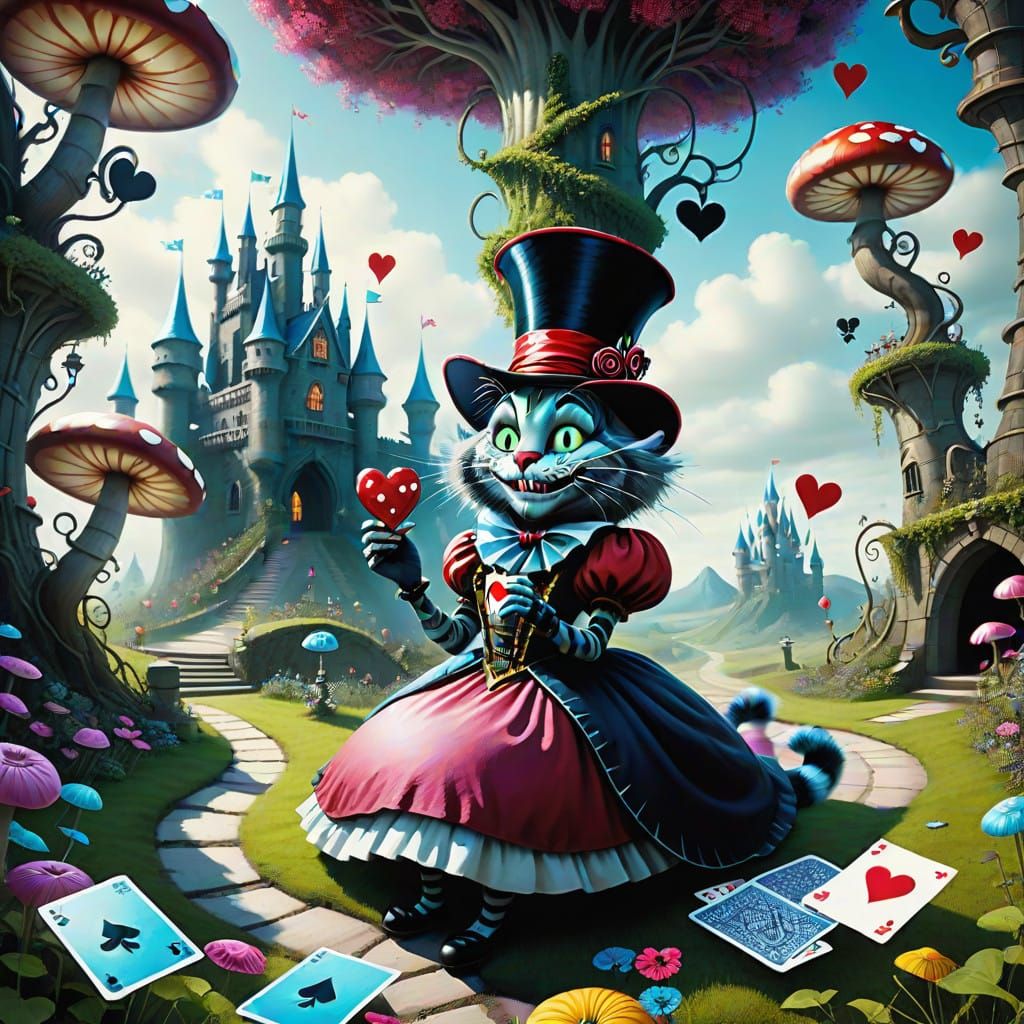 Mad Hatter Cheshire Cat Queen 