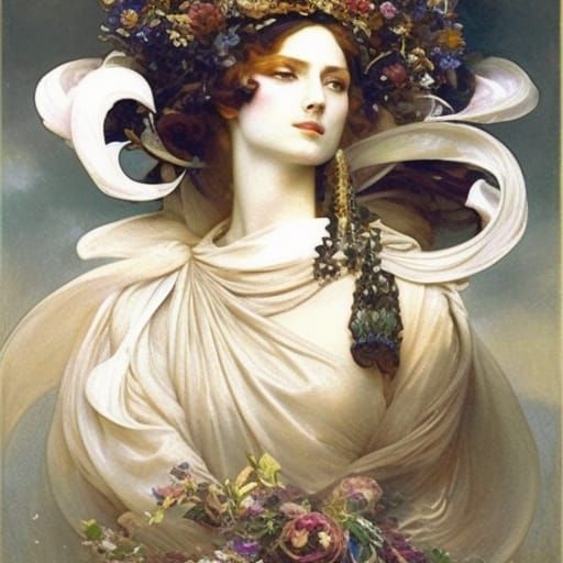 Byzantine Noblewoman in Art Nouveau Style