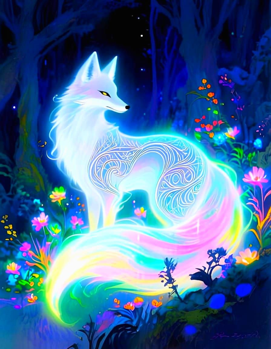 Divine Aura with Iridescent Colors and Holographic Effects