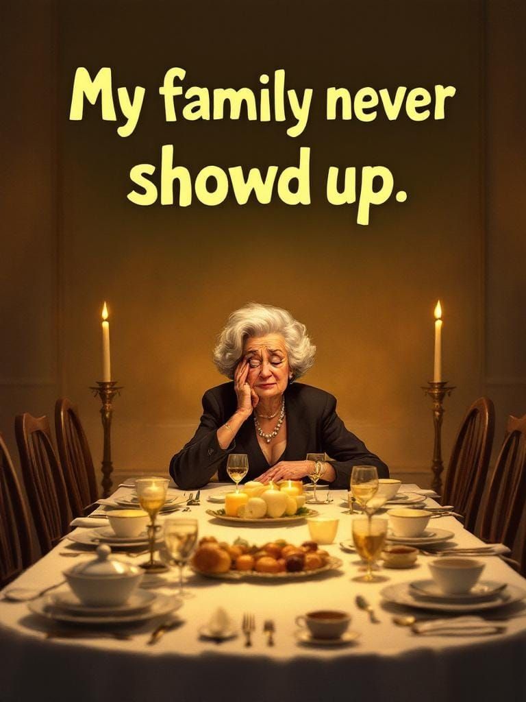 Melancholy Thanksgiving Dinner in Rockwell Style