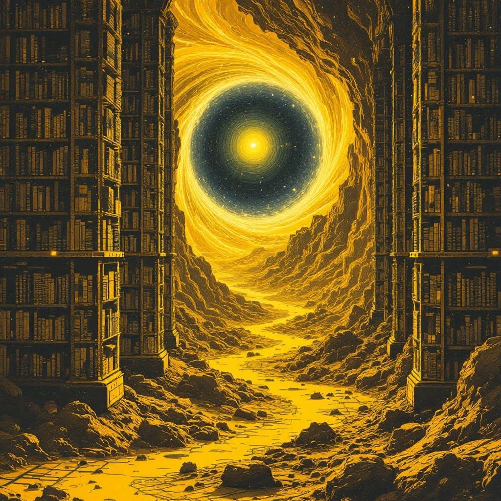 Cosmic Mustard Library Interior: 1979 Aesthetic