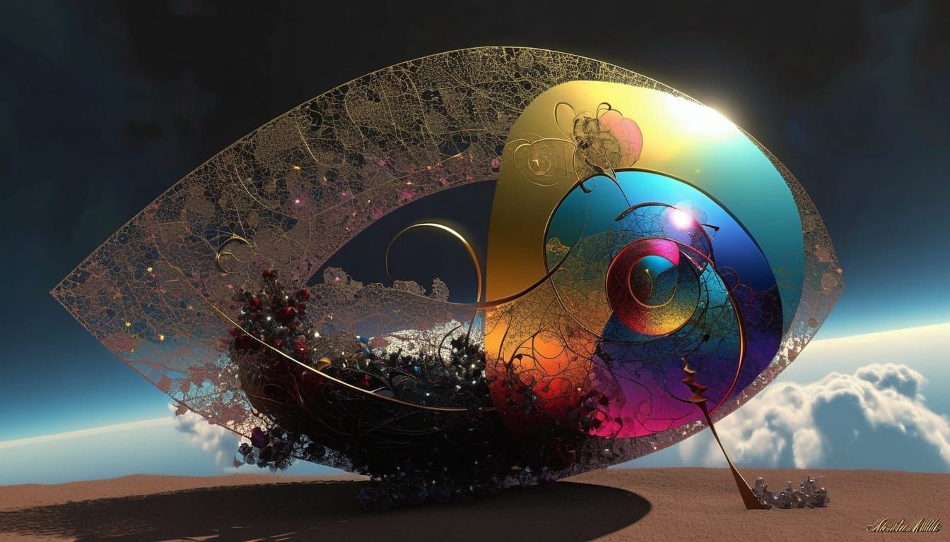 metalorganic architextual framework 3D  fractal chromoshadow...