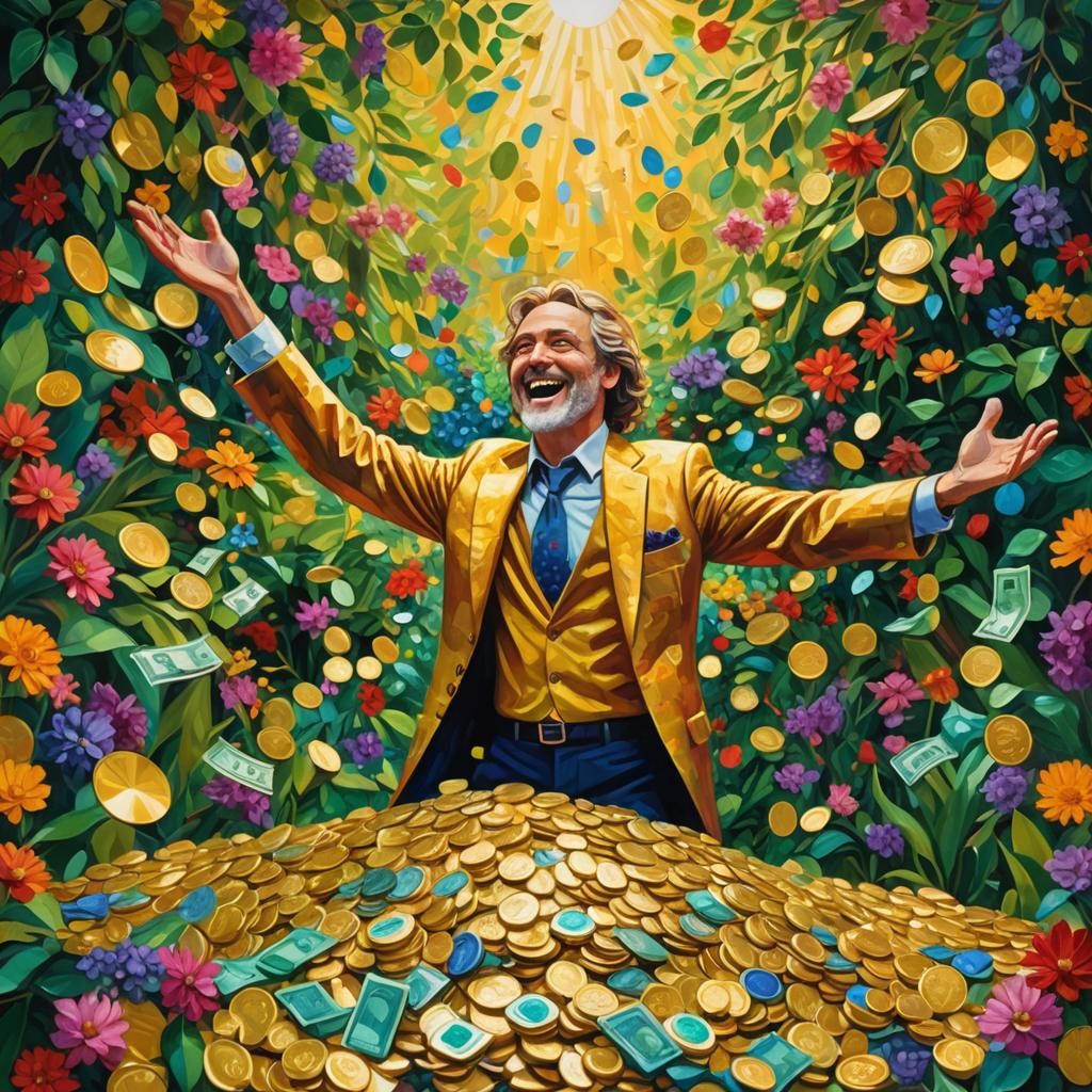 Abundant Treasure: Fauvist Oil Painting in Triadic Colors