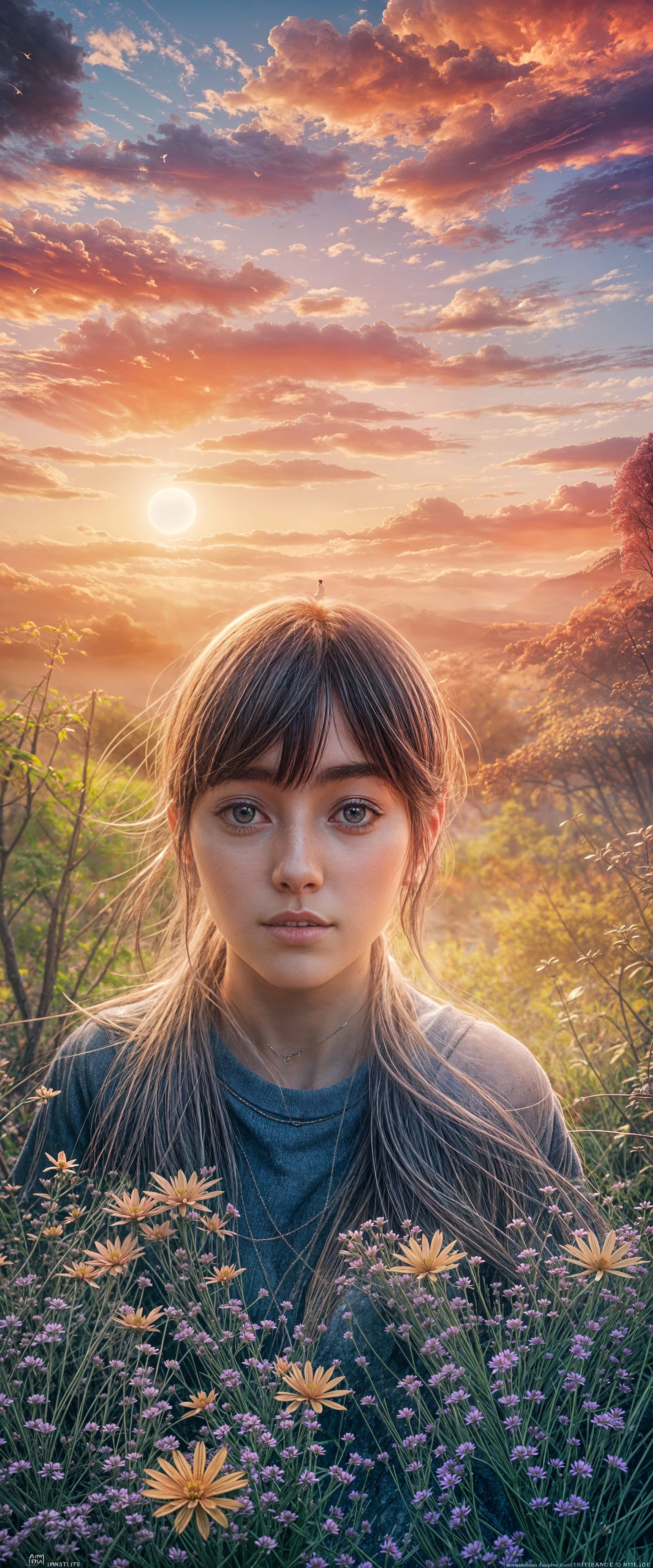 Anime Style 3D Art of a Character Expressing Love