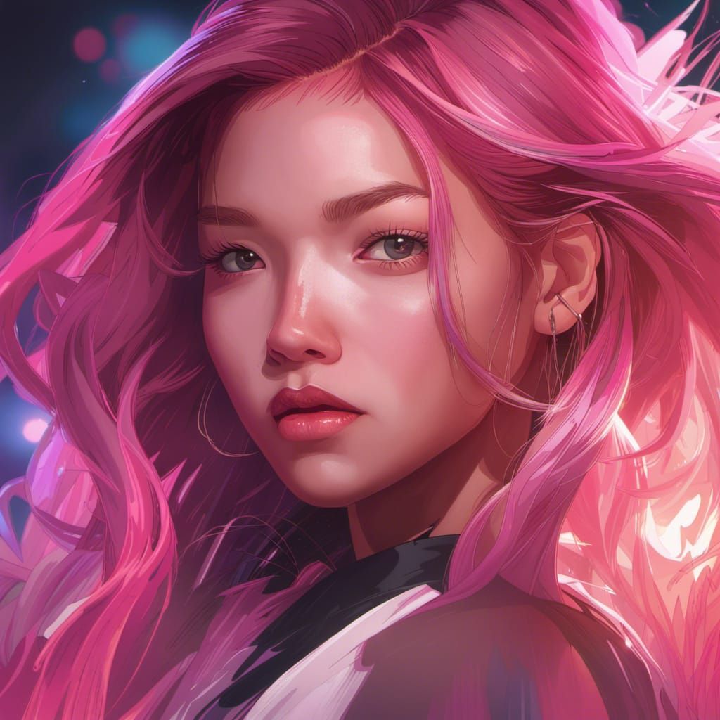Blackpink Portrait in Hyperdetailed Digital Art