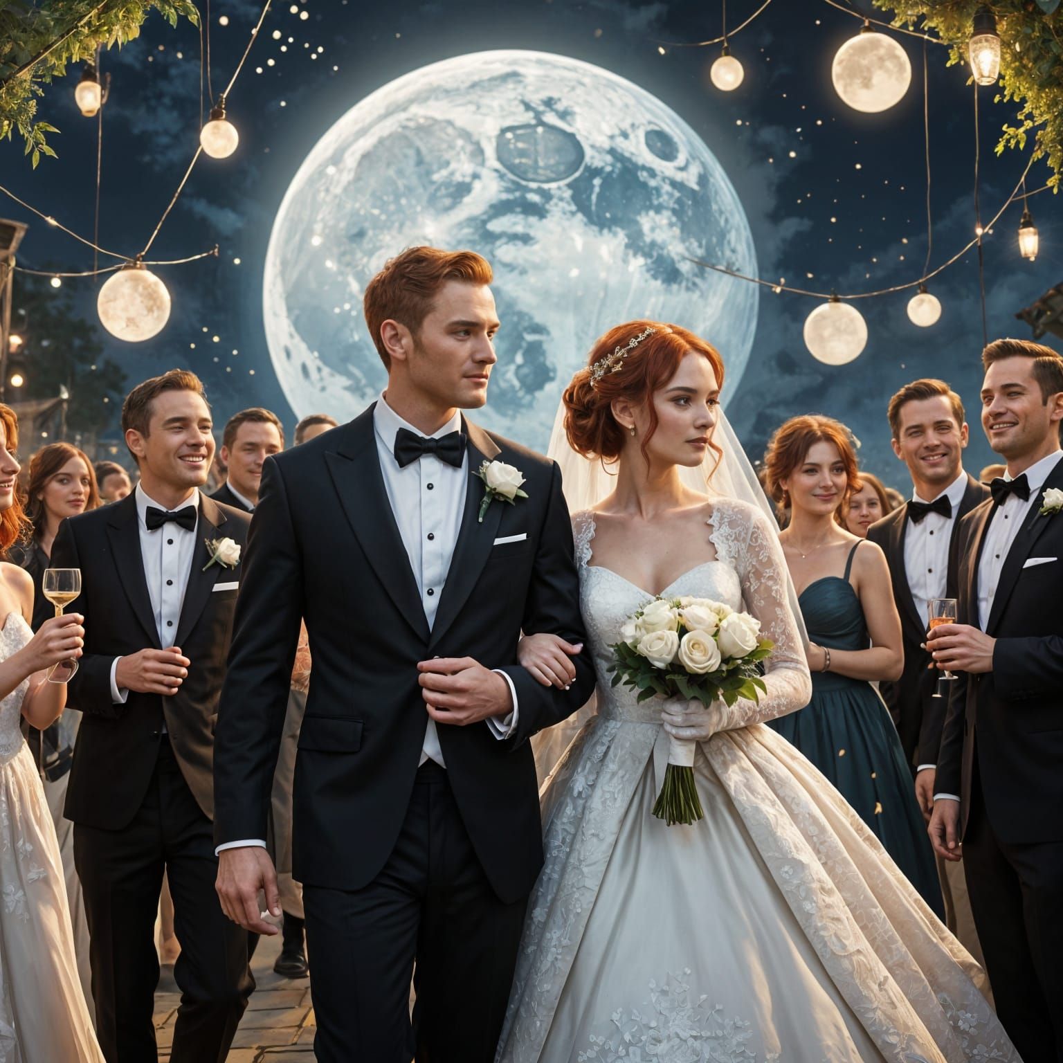 Fantasy Wedding with Pop Culture Bride and Groom