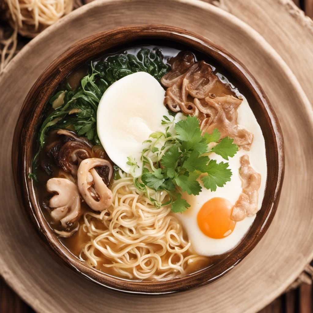 Ramen Bowl Still Life: Detailed Matte Painting